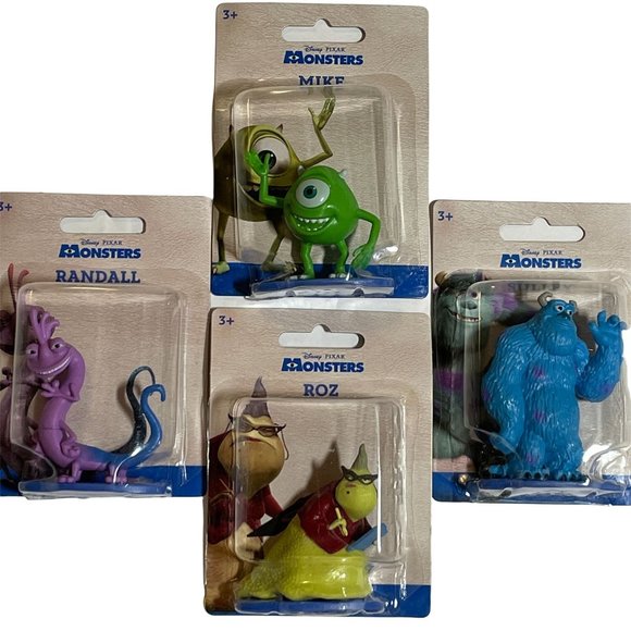 MONSTERS INC 4 Disney Pixar Figurines Toys Cake Toppers Mike Randall Roz Sulley - Picture 2 of 6
